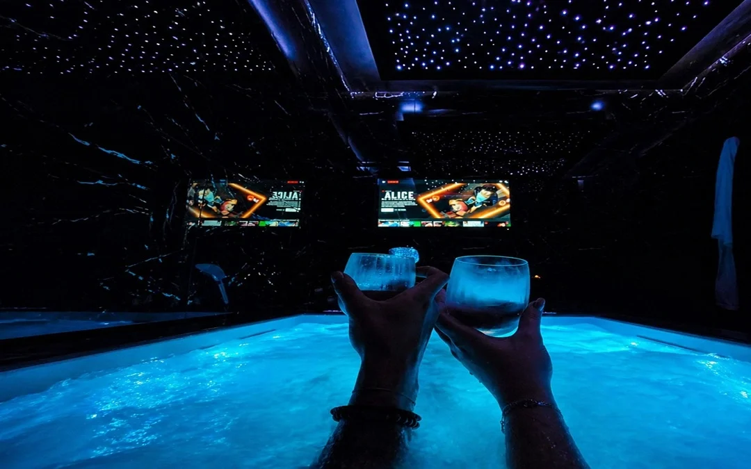 Jacuzzi privatif avec ciel étoilé - Love Room Spa Vernon, escapade romantique pour les couples des Yvelines